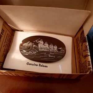Genuine Whale Baleen   Harry Apodruk Brooch Pin.Vintage